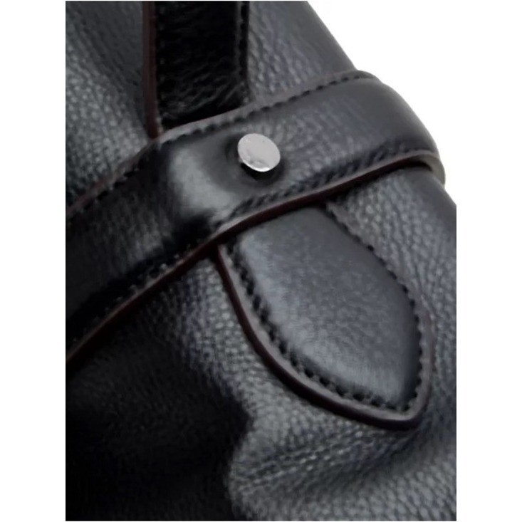 Ted Baker Black Leather Buckle Briefcase