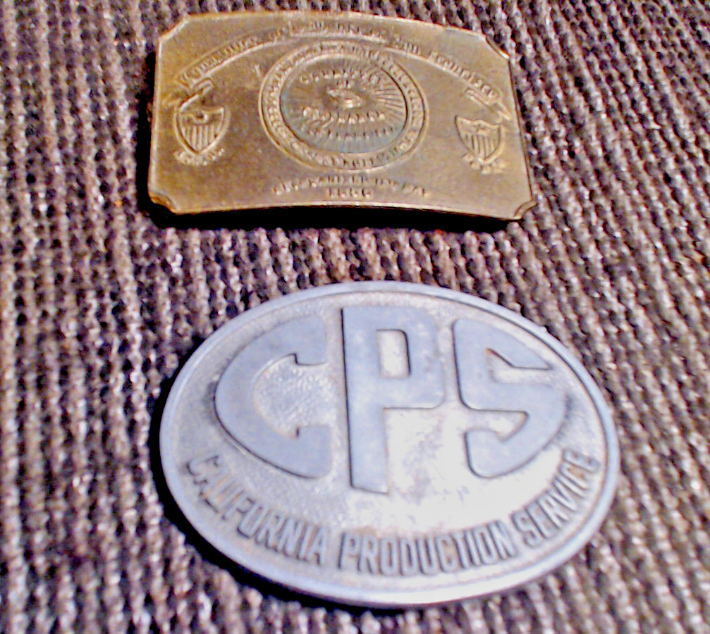 Belt Buckles CPS and San Francisco Vigilance with Frisco Spelled « Franrisco »