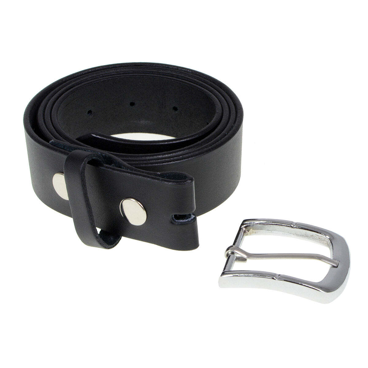 Milwaukee Leather MP7114 Men&rsquo;s Light Black Genuine Leather Belt with Interchange