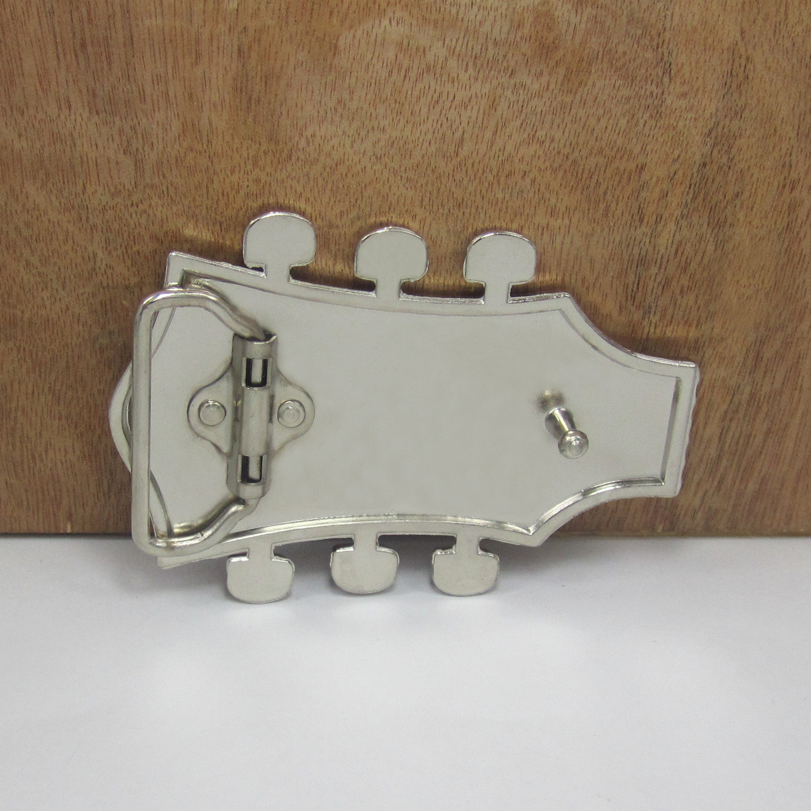 British Union Jack Flag Belt Buckle Guitar Enameled Silver Tone Rock Buckle