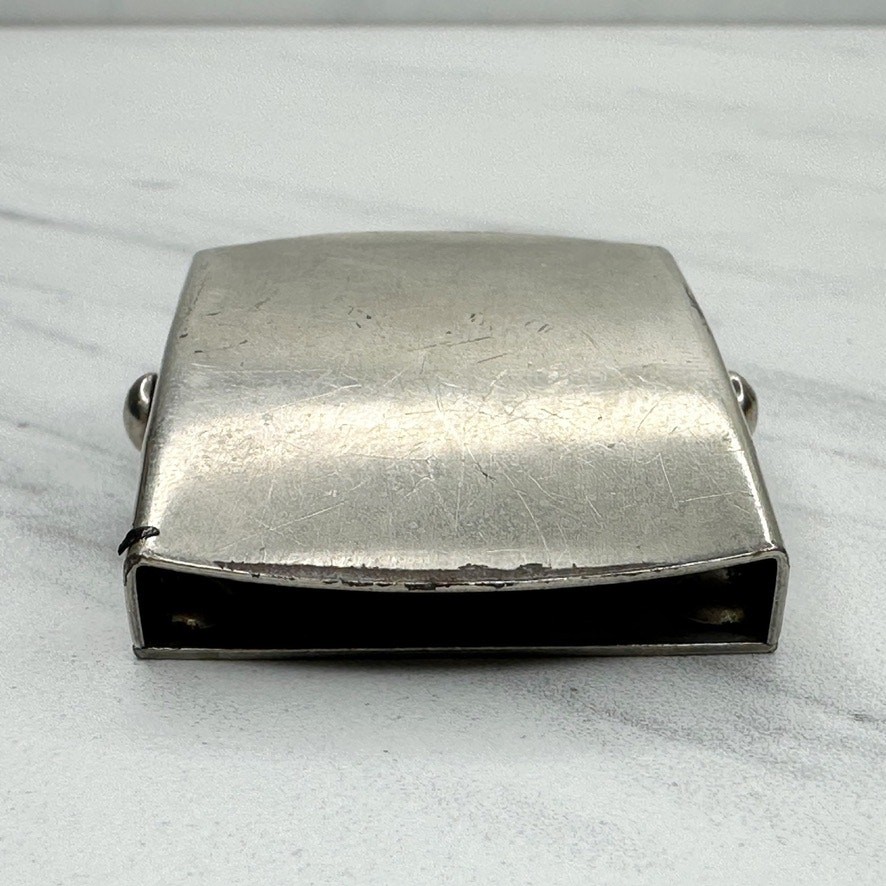 Vintage Silver Tone Web Clamp Military Style Belt Buckle Made in USA