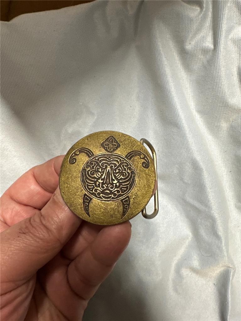 Vintage Limited Edition Kutner Brass Belt Buckle Unique Design