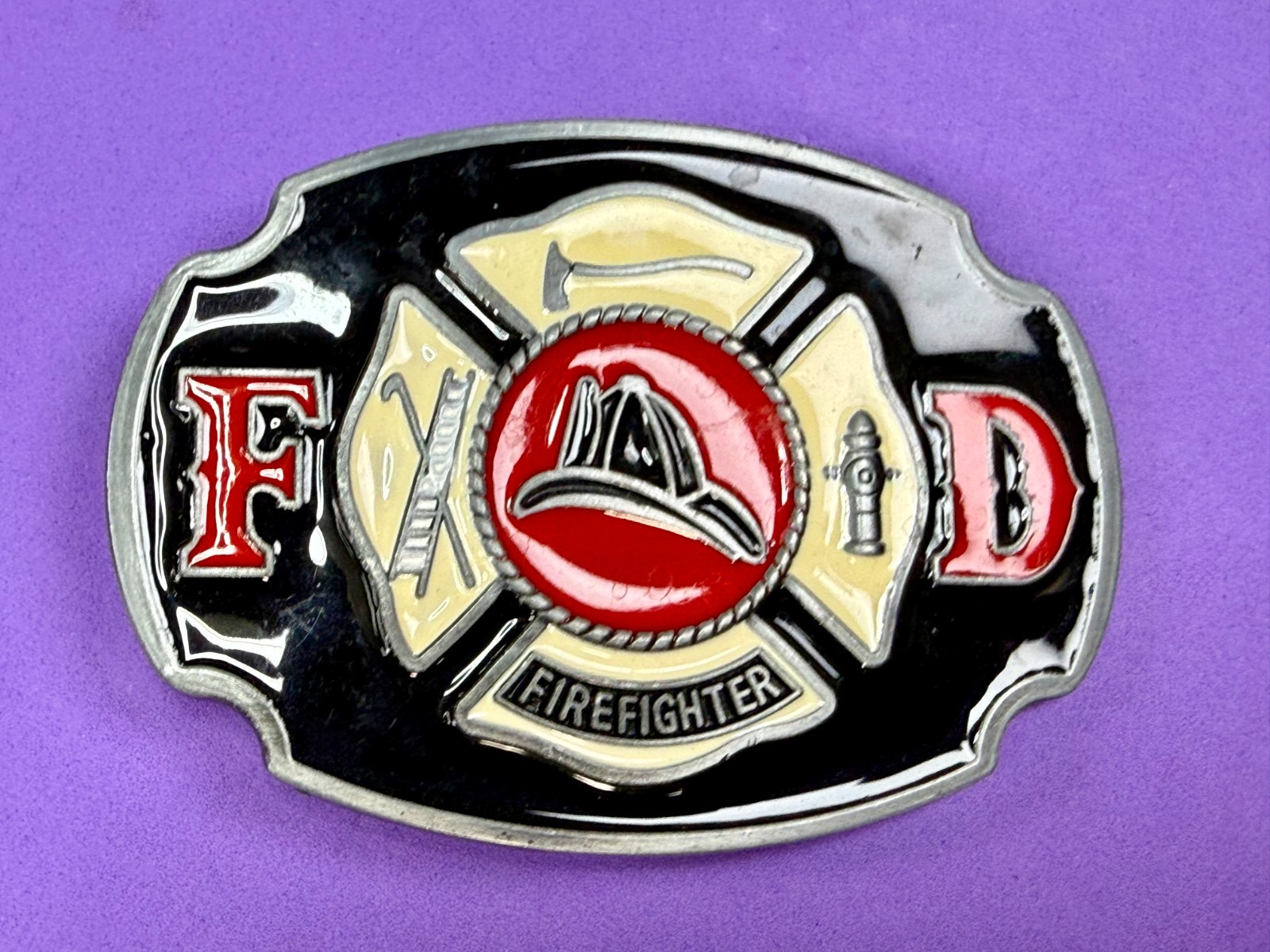 Firefighter Fire Department Fire Engine Fire Brigade Commemorative Belt Buckle