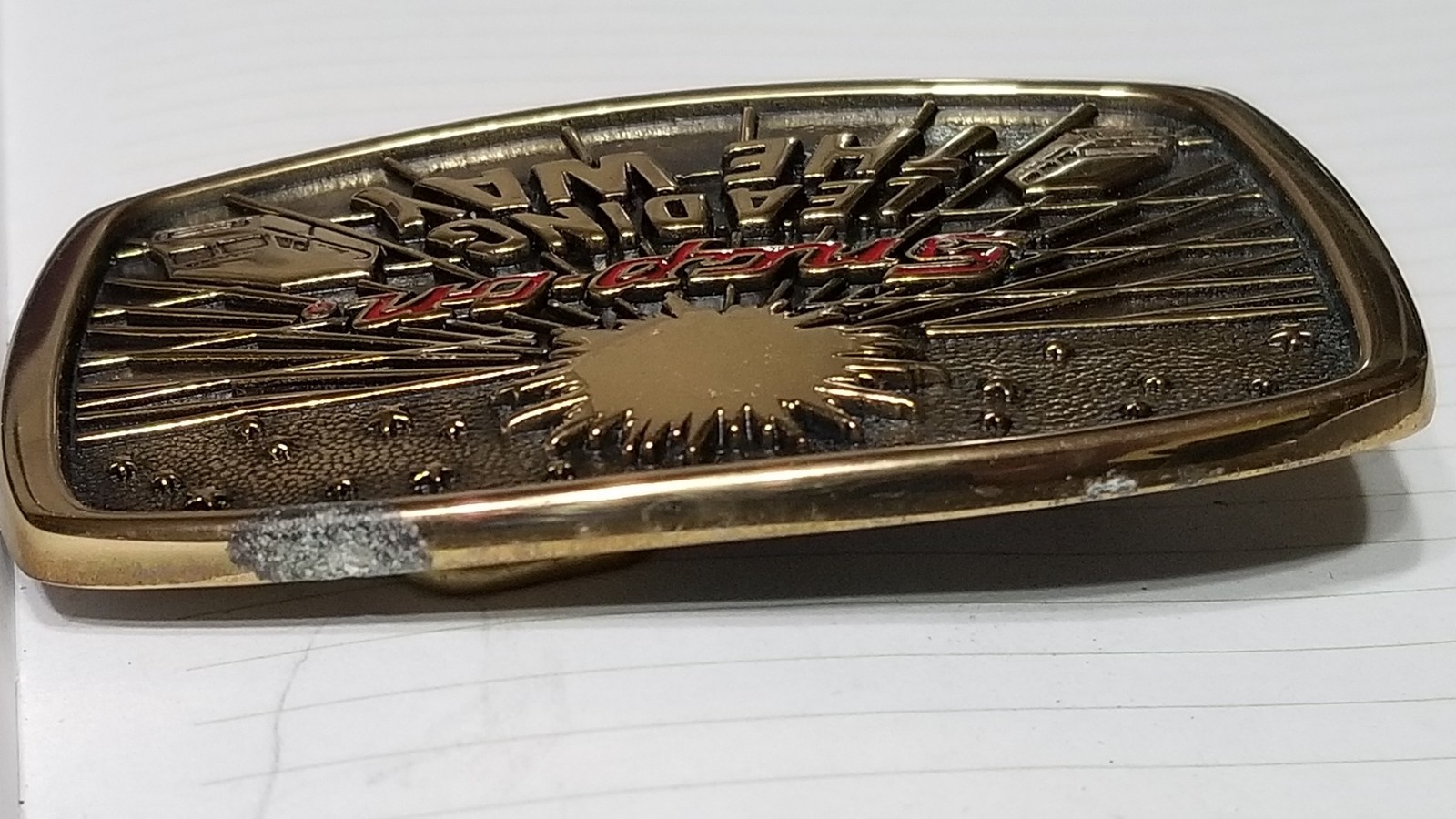 Snap-On Belt Buckle Leading The Way SSX-1232 BTS Solid Brass Shelf H2