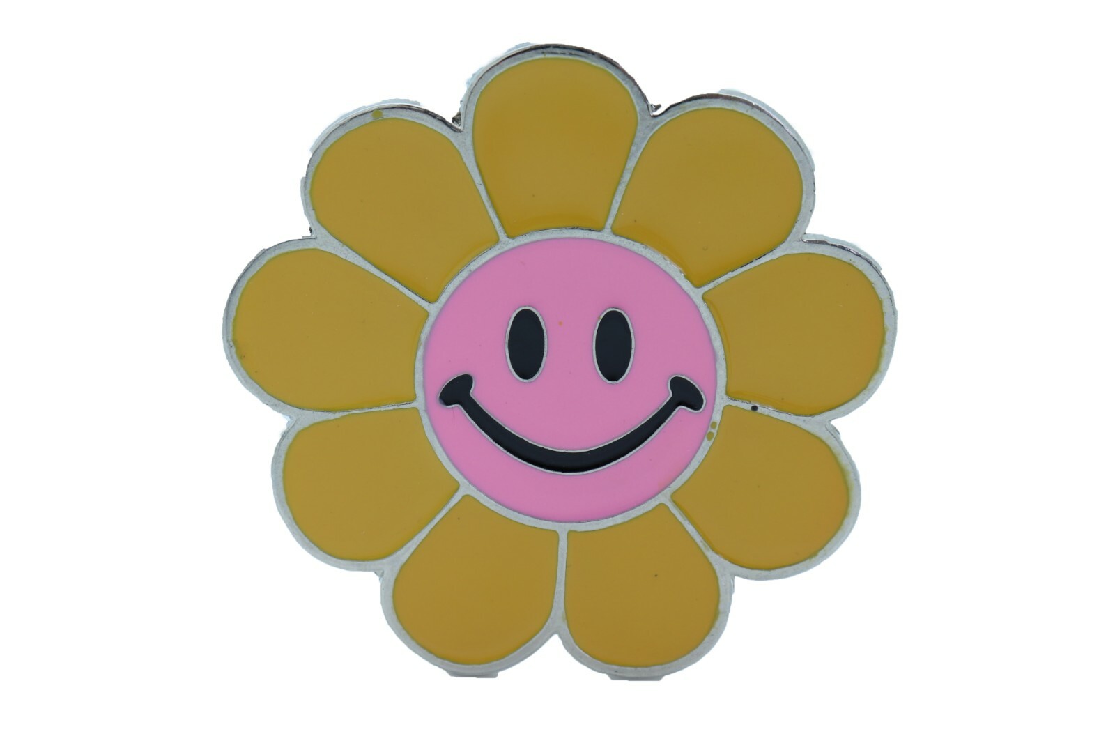 Unisex Belt Buckle Teen Women Fashion Yellow Flower Emoji Cartoon Kid 80&rsquo;s 70&rsquo;s