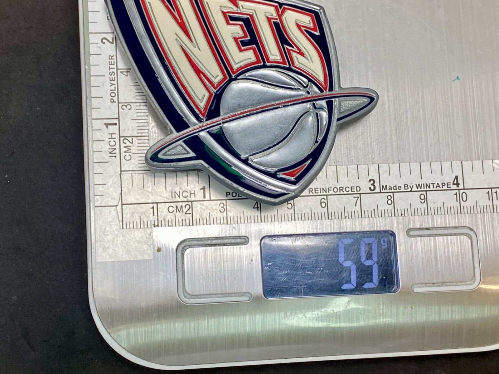 Nets Basketball NBA Fan Team Vintage Belt Buckle By Great American Products
