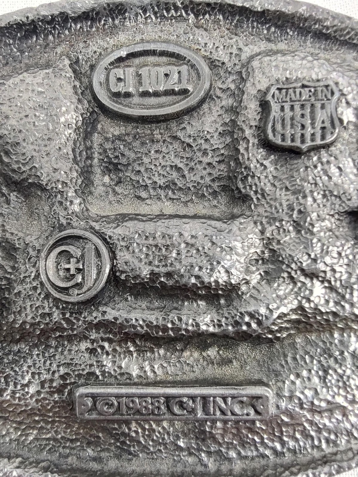 Vintage CJ Inc Belt Buckle Mens One Size Silver USPS Postal Worker Western 1988