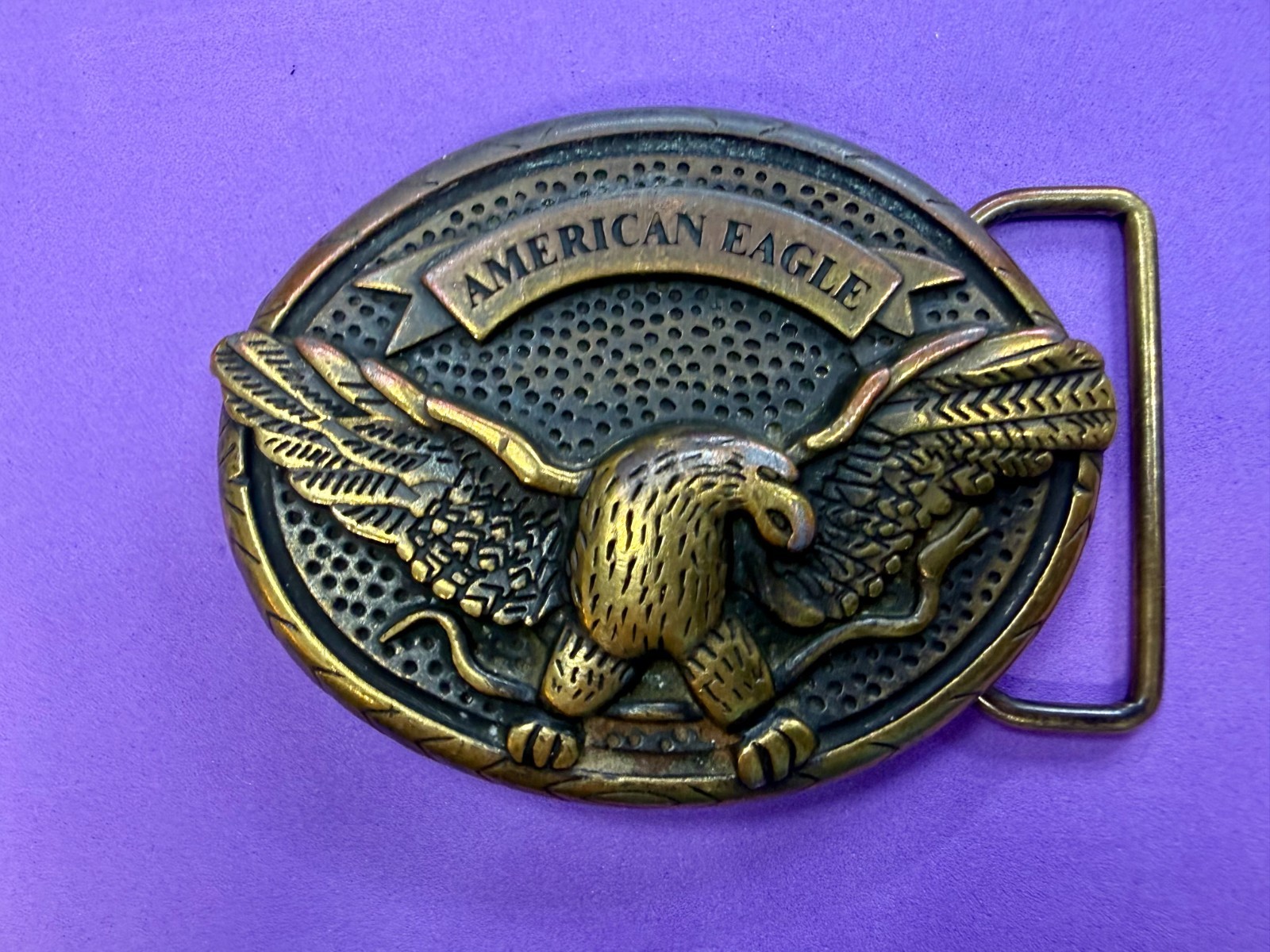 American Eagle Outfitters Spreading Wings Engraved Advertising Promo Belt Buckle