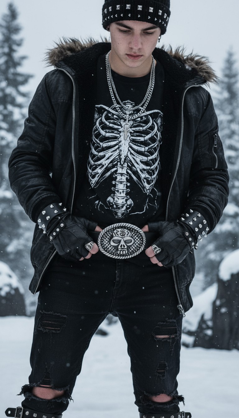 Men / Women Fashion Belt Buckle Silver Metal Skull Skeleton Oval Big Size Gothic