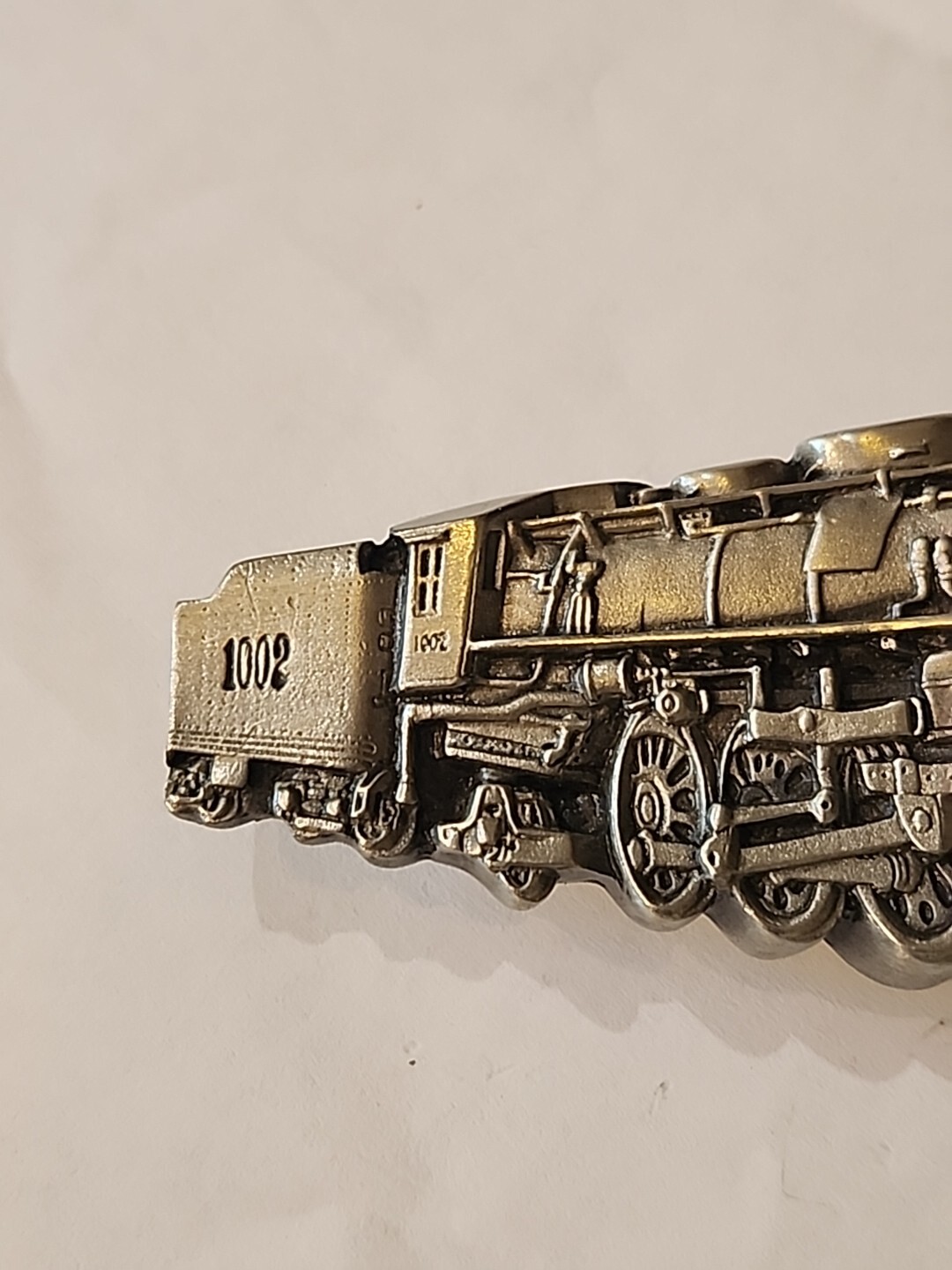 VTG Bergamot Brass Works Locomotive Coal Cart Belt Buckle 1970s 1978 Train