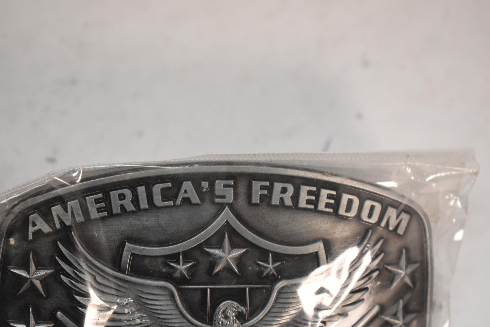 2nd Amendment Belt Buckle Mens Gray Metal Western Eagle Right To Bear Arms