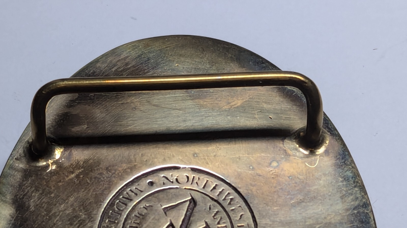 VINTAGE MAINE ANTIQUE POWER ASSN. BELT BUCKLE NORTHWEST BRASS WORKS