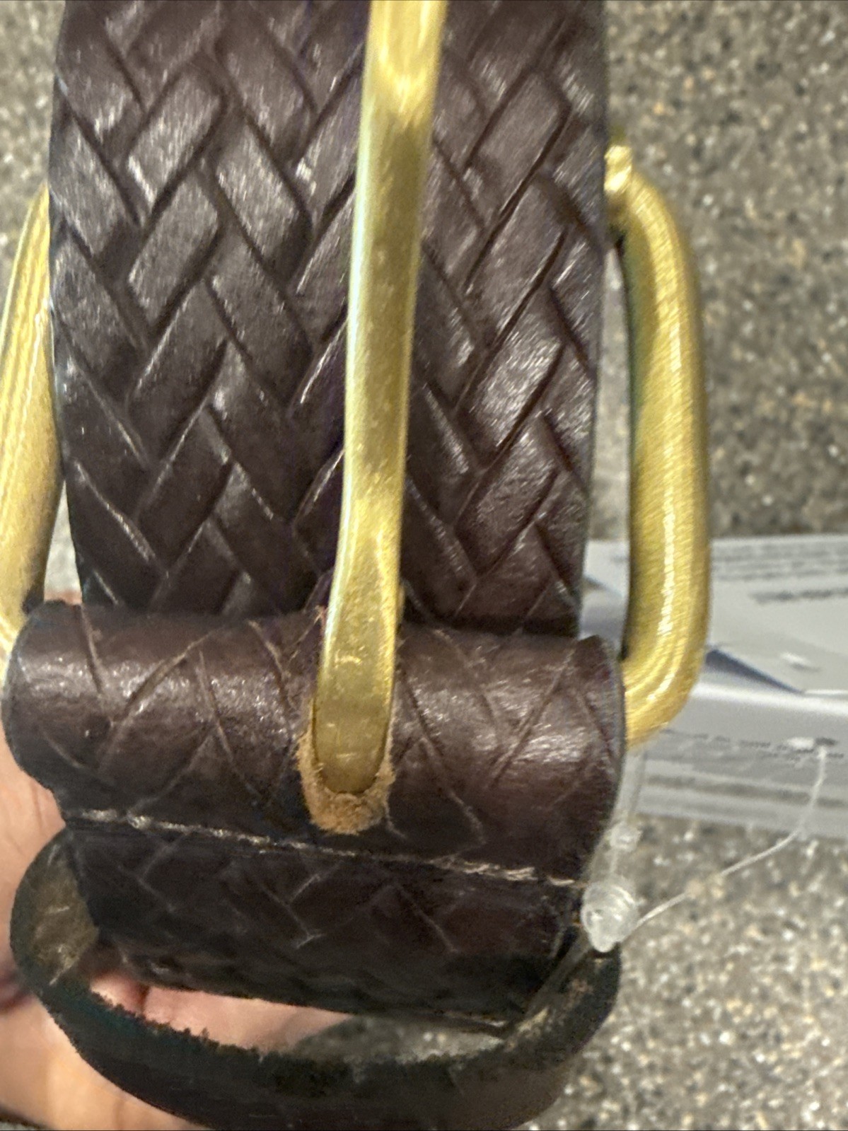 Yeti Brown Belt With Solid Brass Buckle 3700-woven Size 42