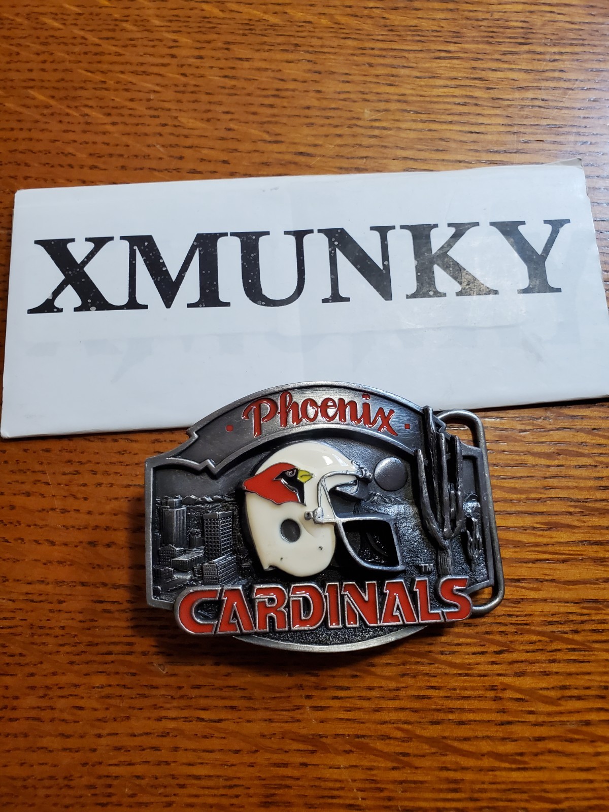 Phoenix Cardinals Vintage Belt Buckle 1980&rsquo;s NFL Football Team 1986 Season