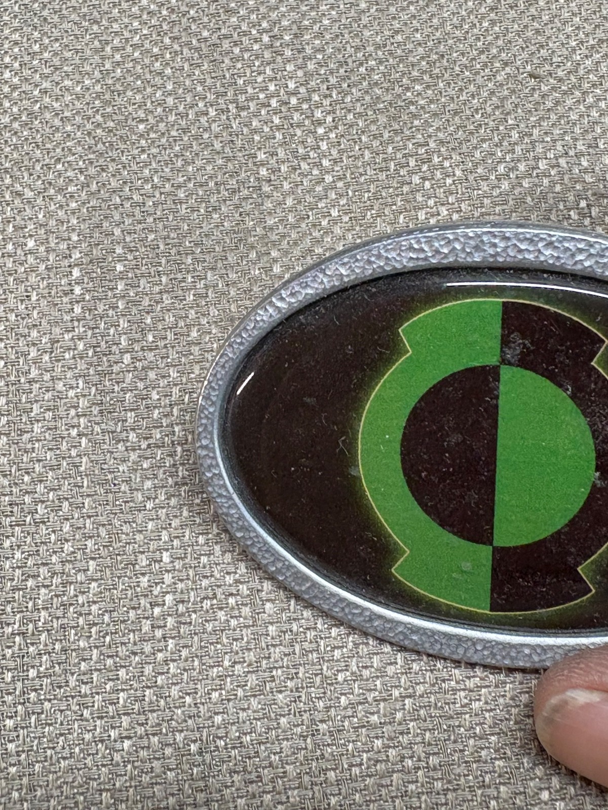 Green Lantern Belt Buckle Green Black Metal Round 3&Prime; in size
