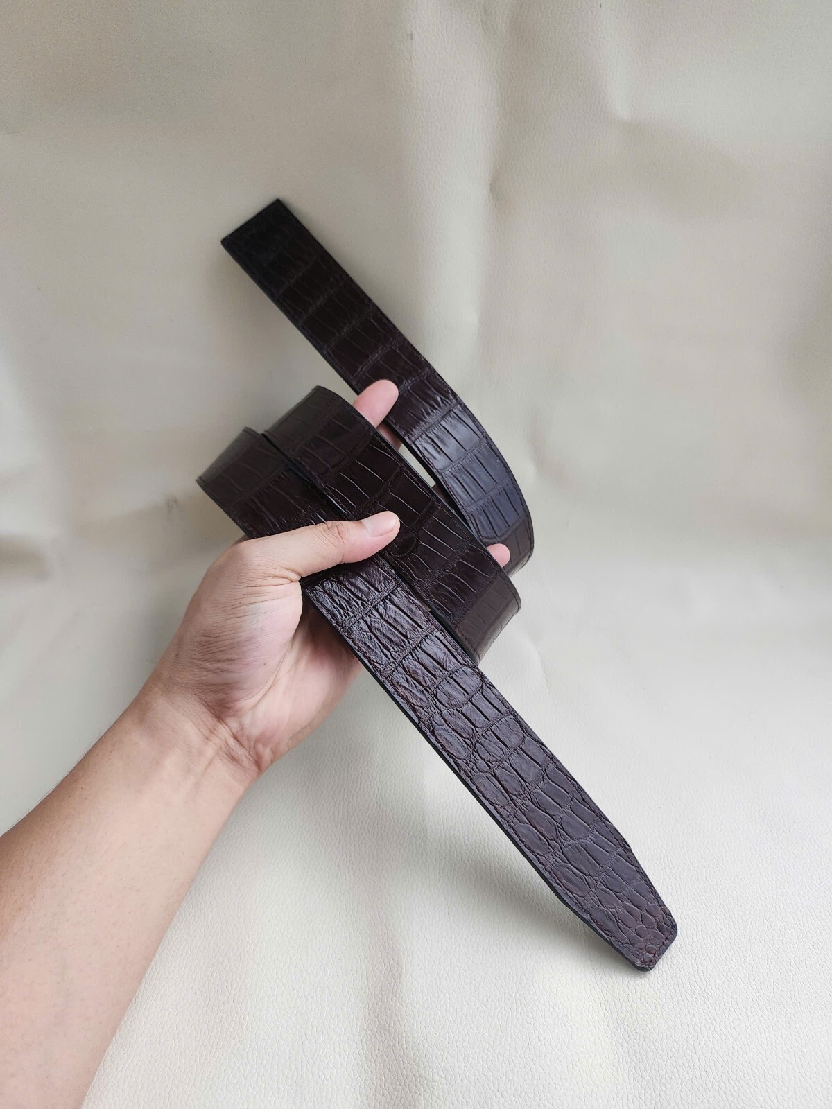 3.8CM Brown/Black Doublside 100% Genuine Leather Skin Men Belts buckle