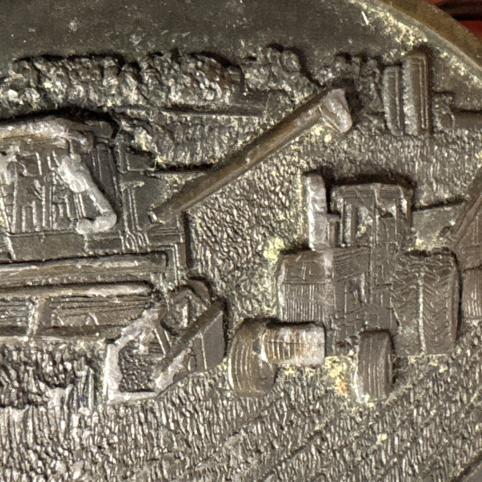 1977 VTG HARVESTER Belt Buckle SOLID BRASS tractor FARMING