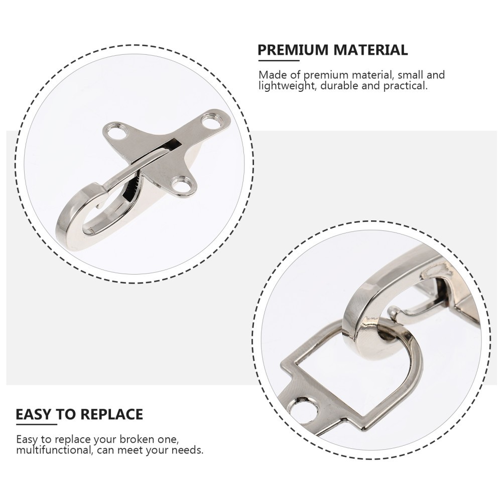 1 Pair Zinc Alloy Metal Belt Buckles Durable Silver Decorative Connectors