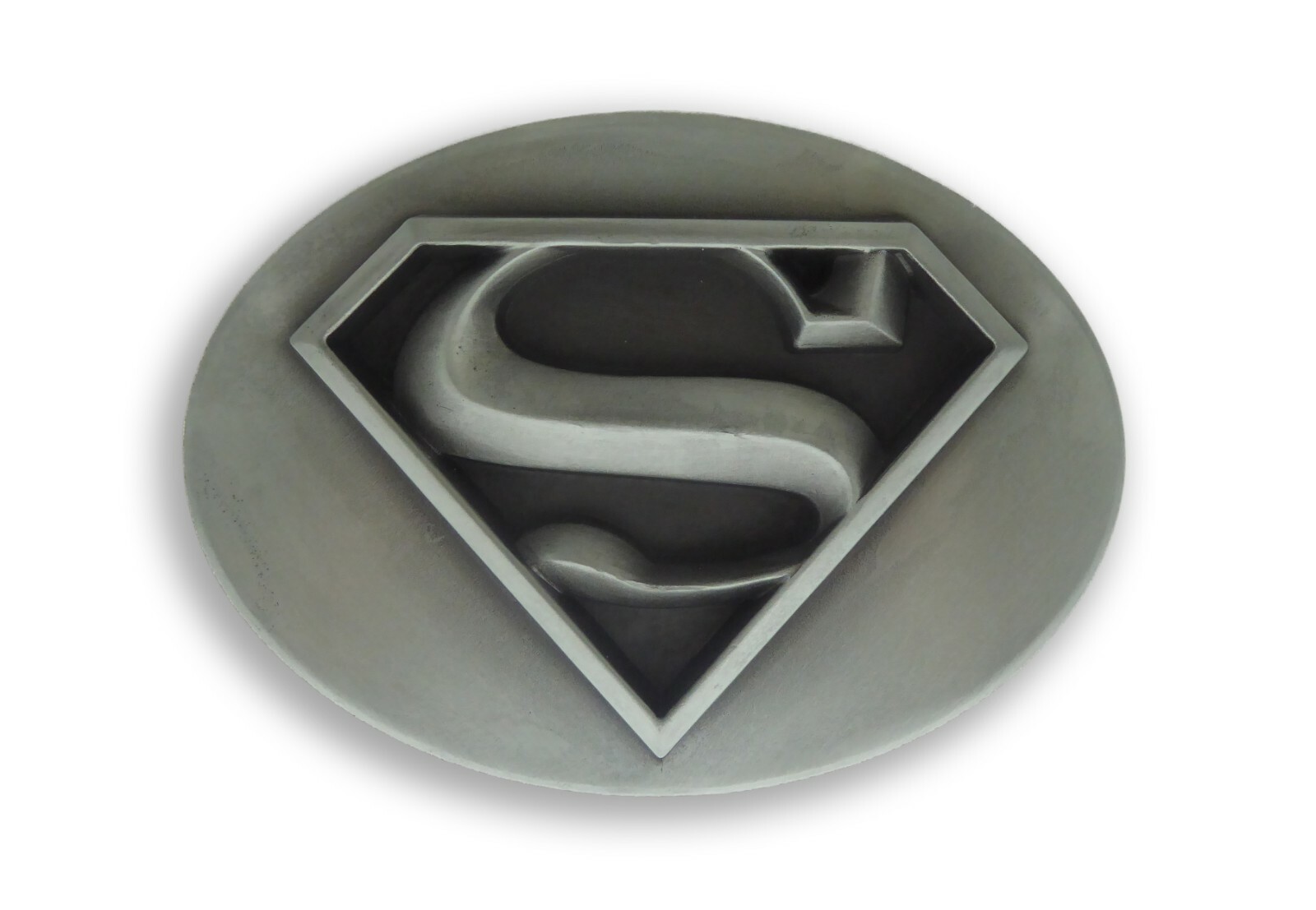 Vintage Superman Belt Buckle Men Gray Metal DC Comics Original Cosplay Halloween