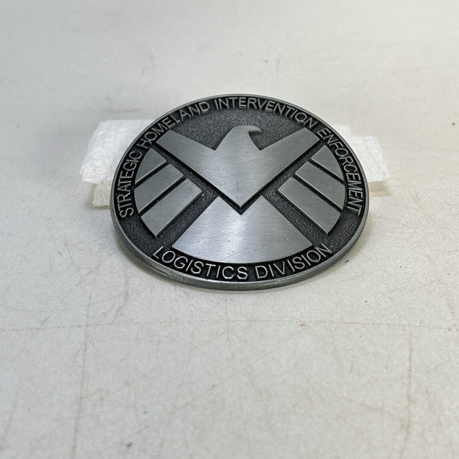 Agents Of Shield Homeland Logo Metal Belt Buckle Pewter Finish ~2.75” Diameter