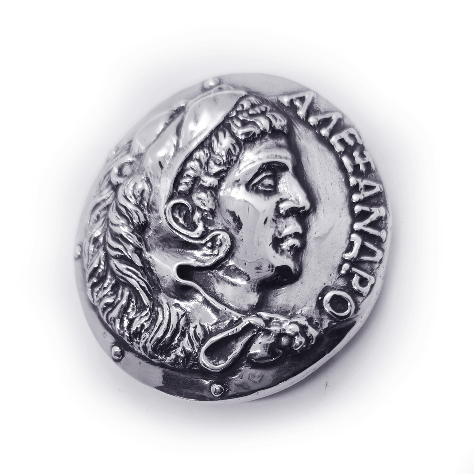 Alexander The Great of Makedonia Sterling Silver Belt Buckle
