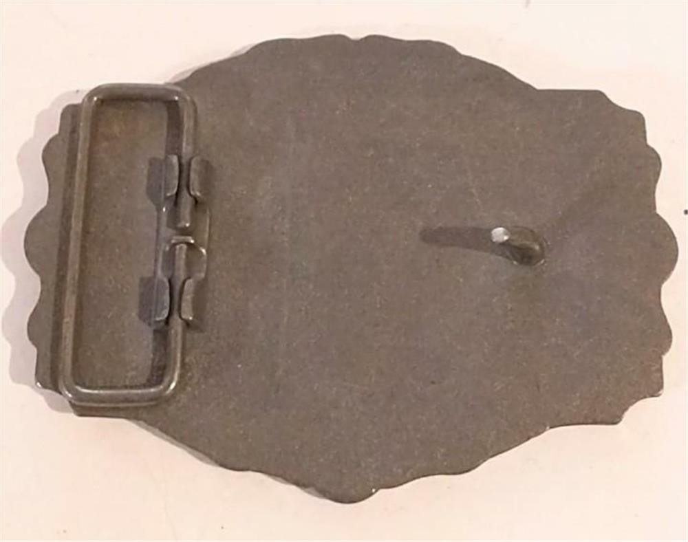 Vintage Livingston Wells & Co Gold Dealers Clipper Ship Belt Buckle Bronze Color
