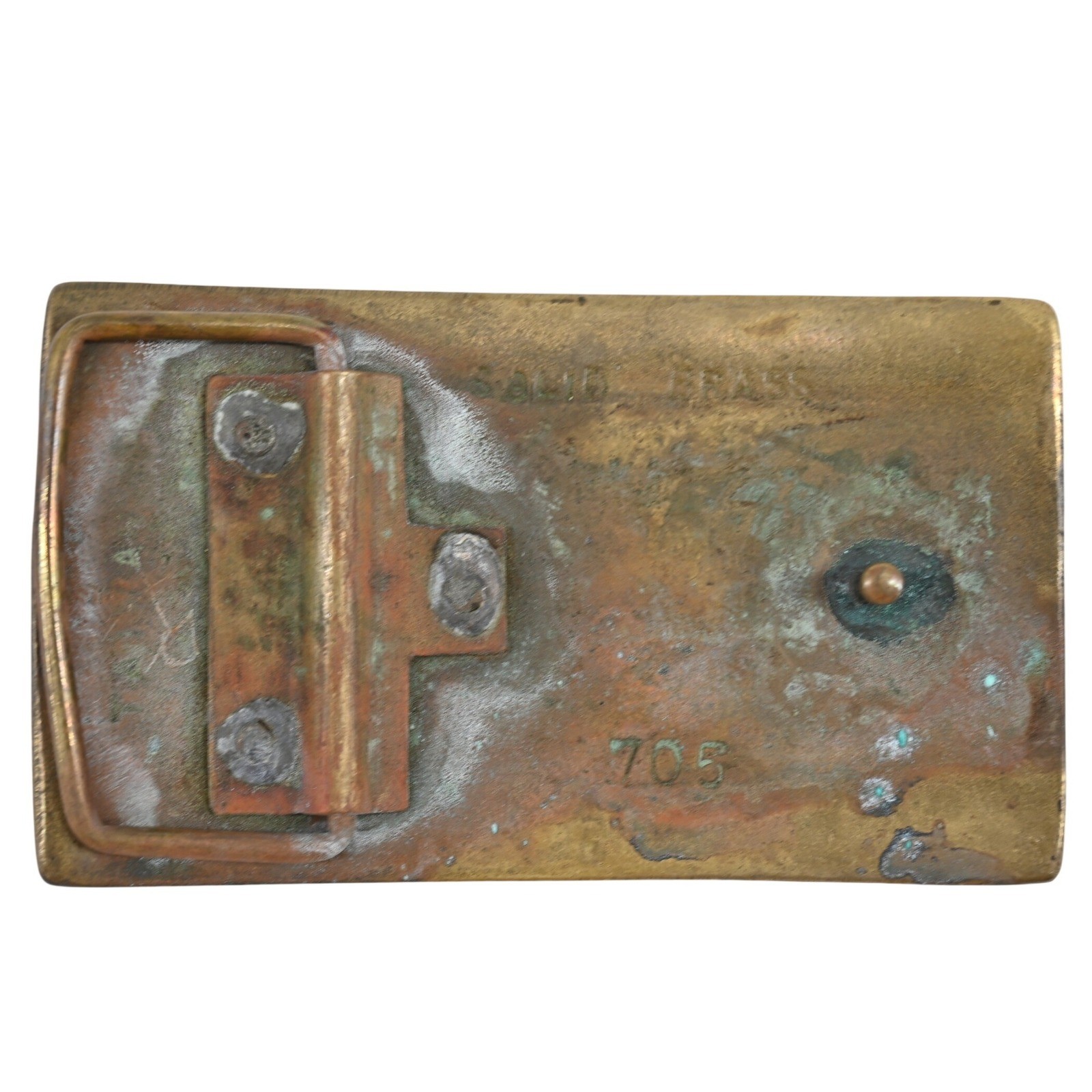 Vintage Colt Revolvers Solid Brass Belt Buckle Worlds Right Arm Retro 705 Moto