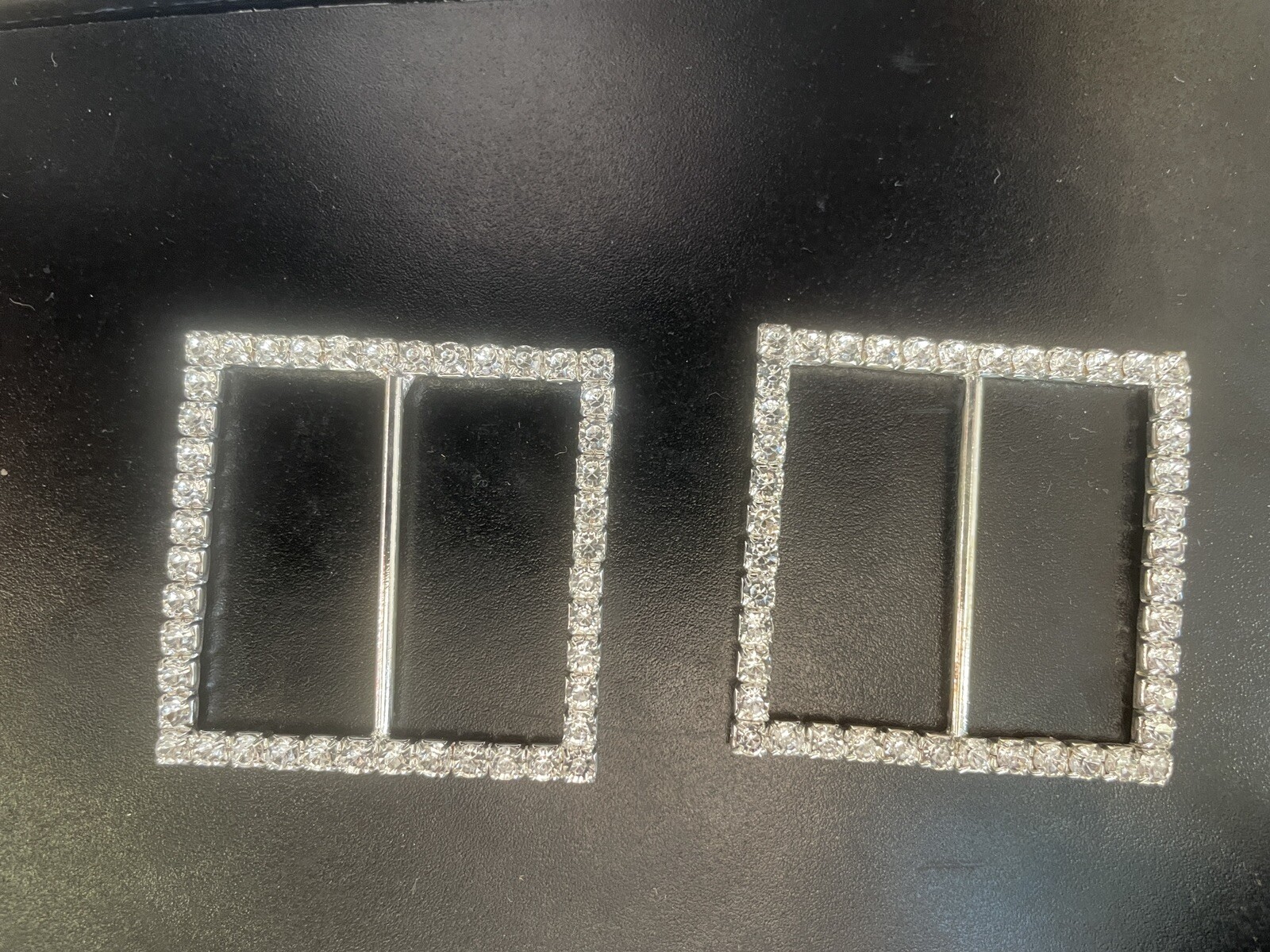 Slider Rhinstone Buckle Square 1 3/4”x 1 3/4”