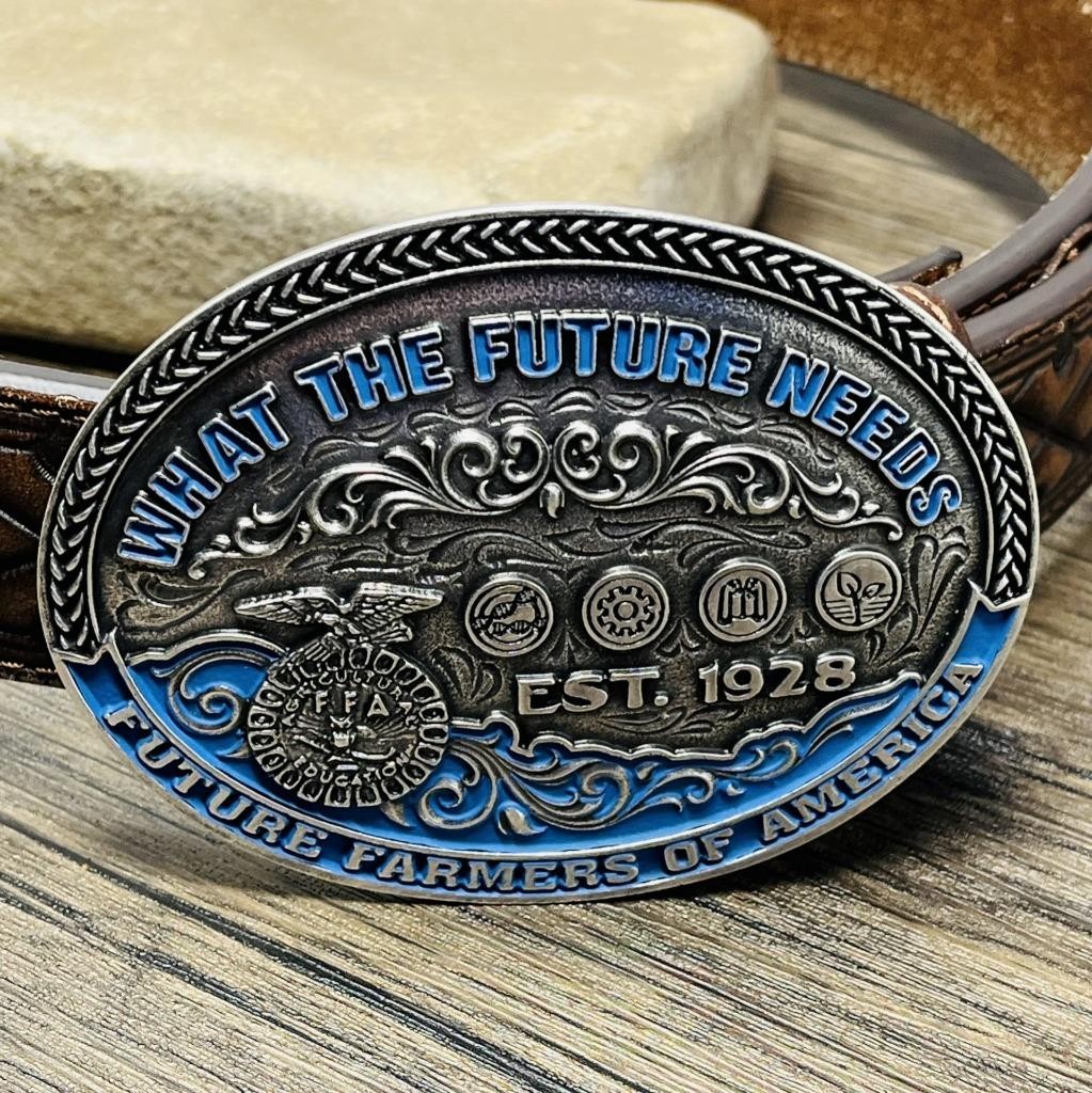 Montana Silversmiths Attitude Officially Licensed FFA Future Farmers Belt Buckle