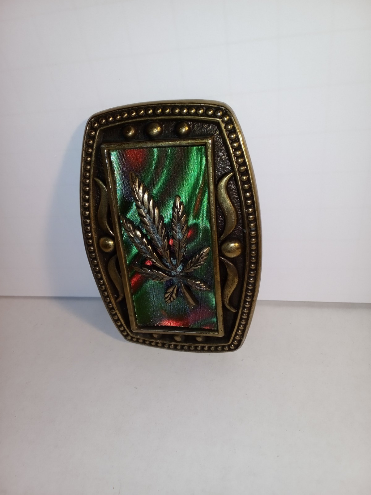Marijuana Pot Leaf Belt Buckle CII New York