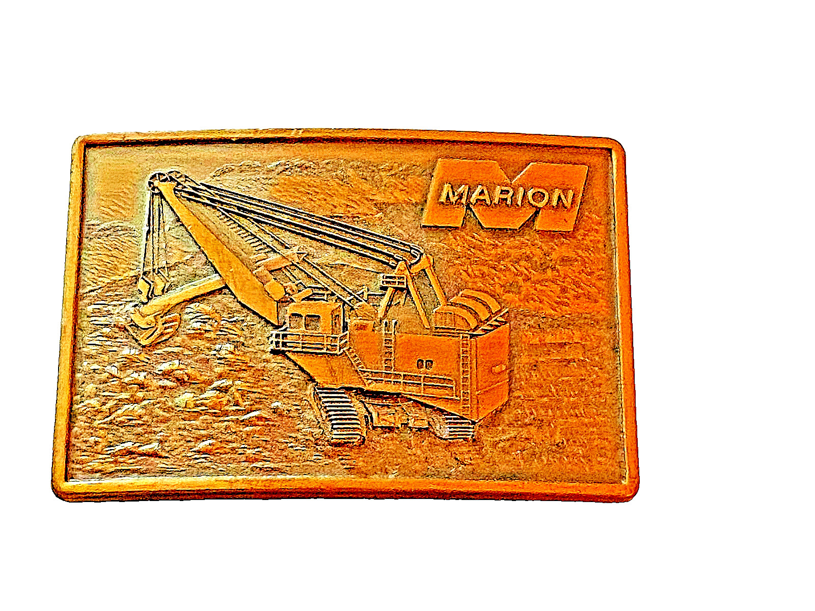 Marion Front Shovel Belt Buckle w/ Trademark Logo Mining Construction