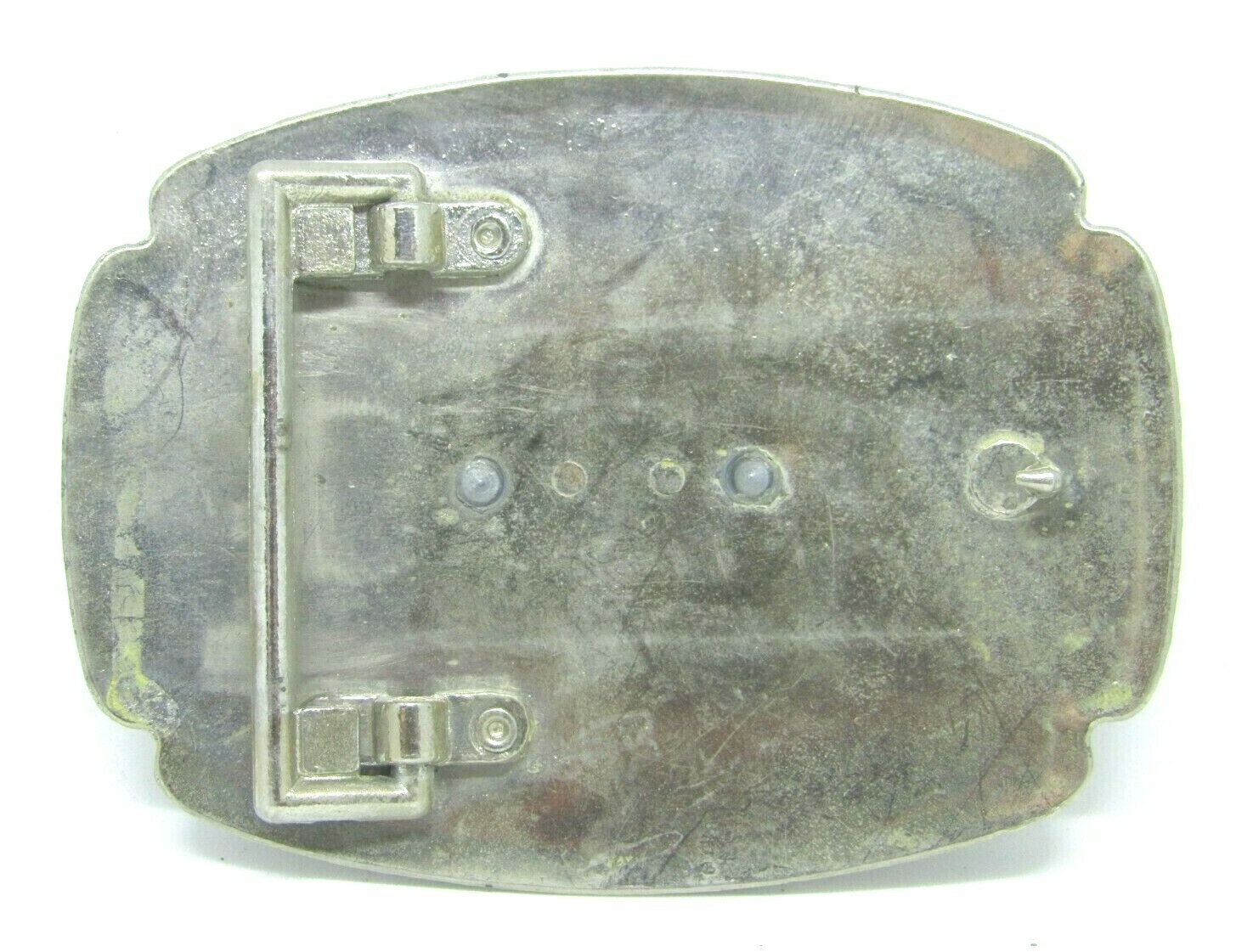 Western Rodeo Themed Cowboy Belt Buckle with Applied Horse Saddle