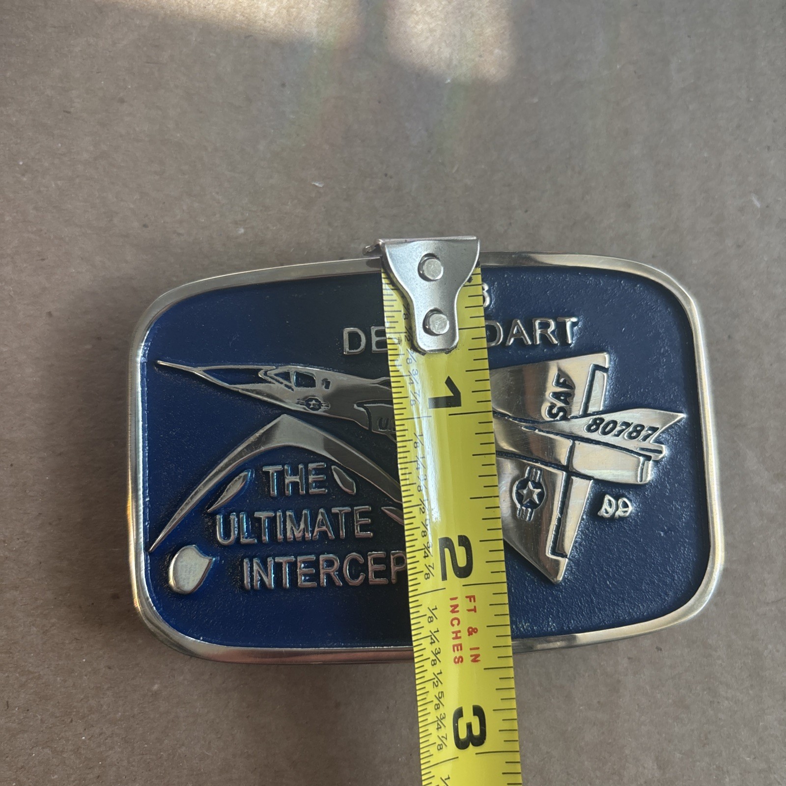 NOS Rainbow Metals F-106 Delta Dart The Ultimate Interceptor belt buckle #27/100