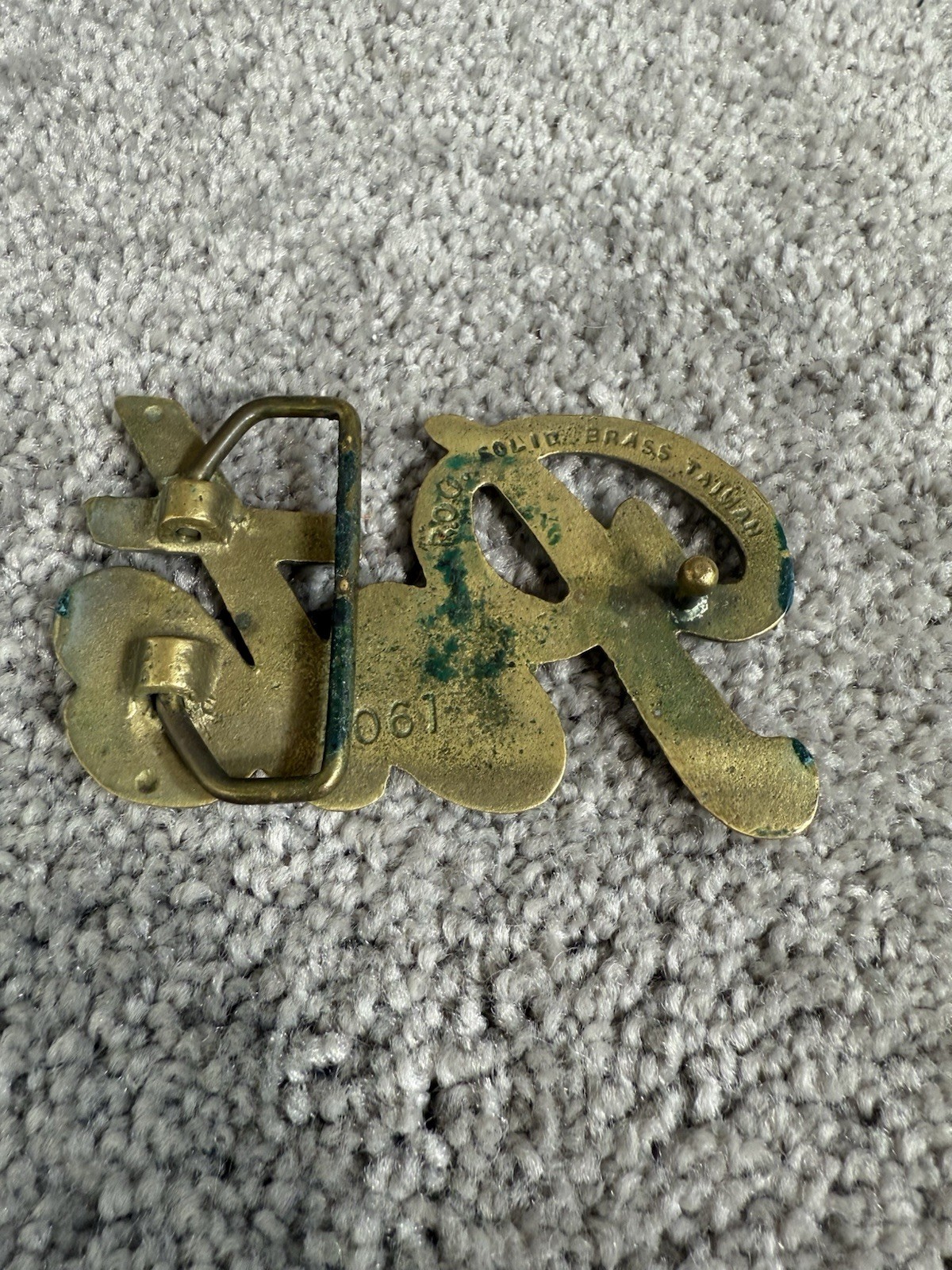 Pete 4061 Solid Brass Taiwan Belt Buckle Approx 3.375 In x 2 In for 1.75 Width