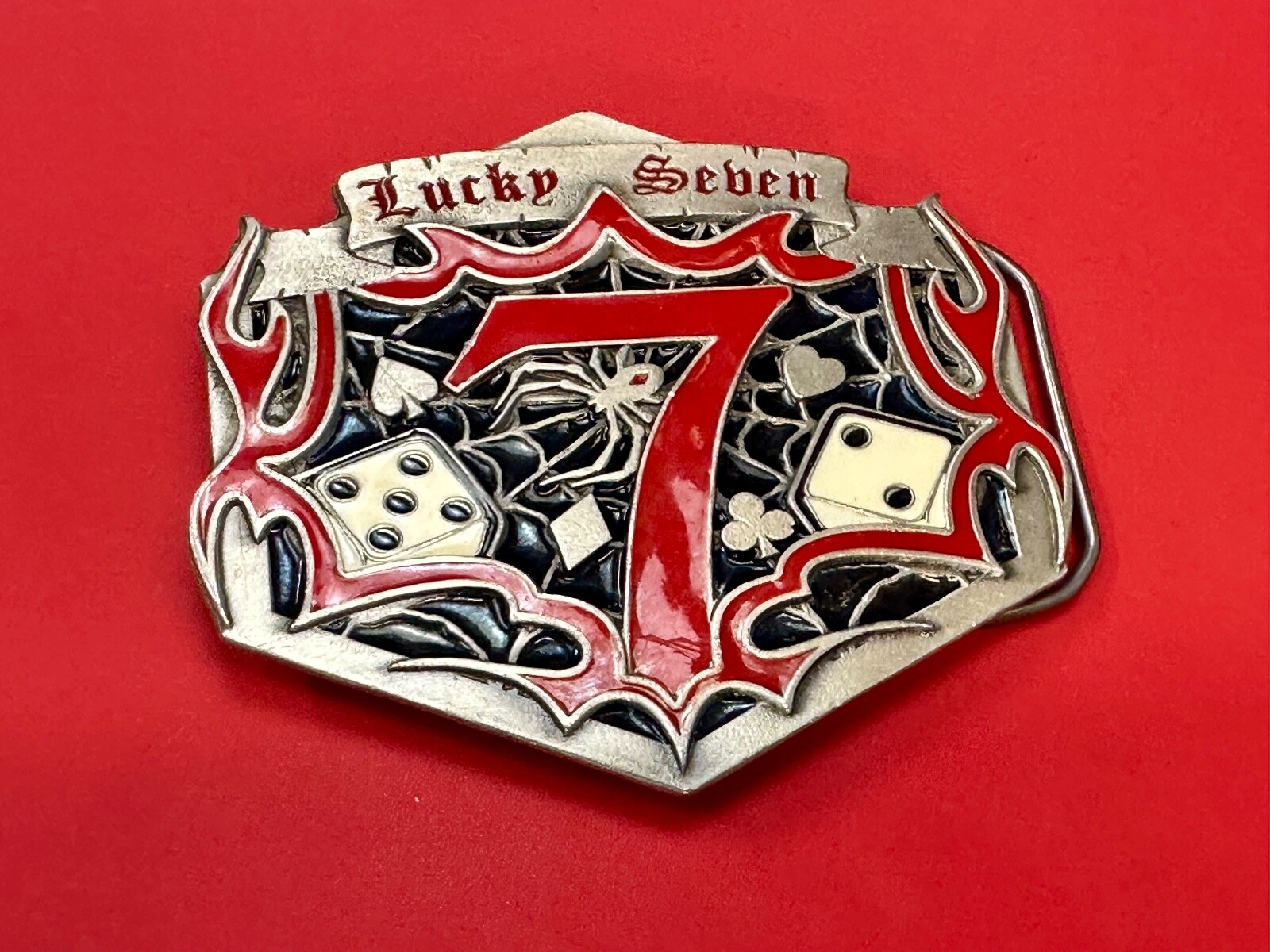 Lucky Seben 7 Seven’s Vegas gambling dice 04 Great American Products belt buckle