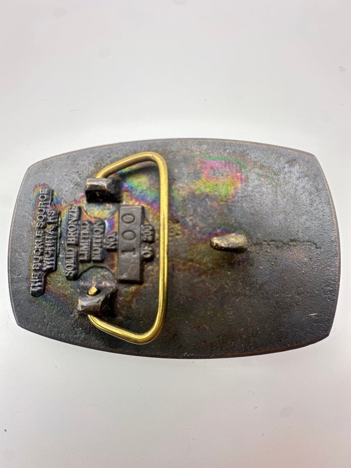 Vintage Kansas gas and electric company meter department belt buckle