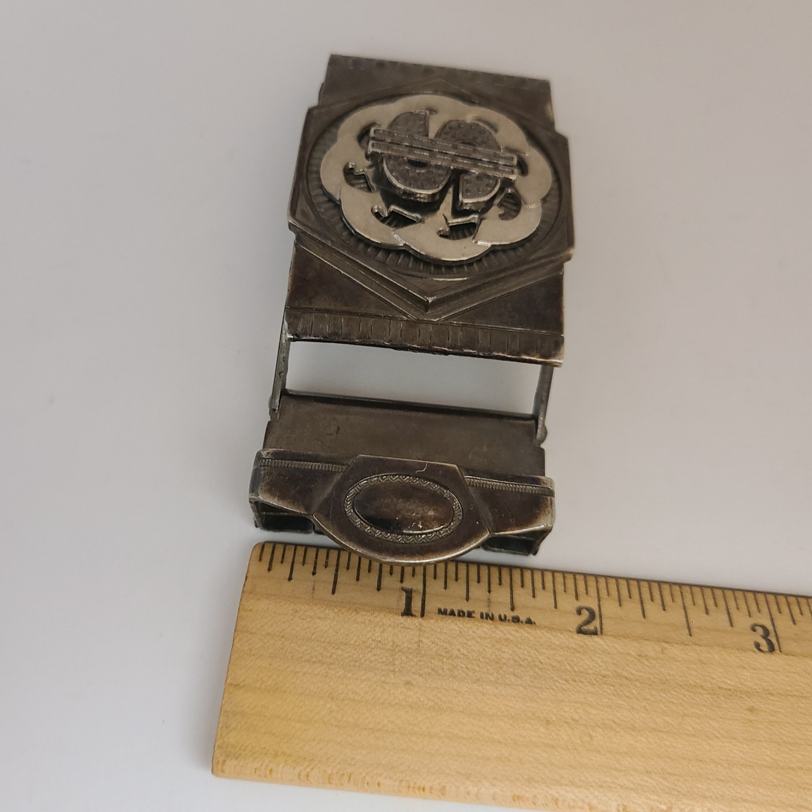 Silver Tone Dollar Sign Belt Buckle Spinner Spinning for 1.5&Prime; Belt