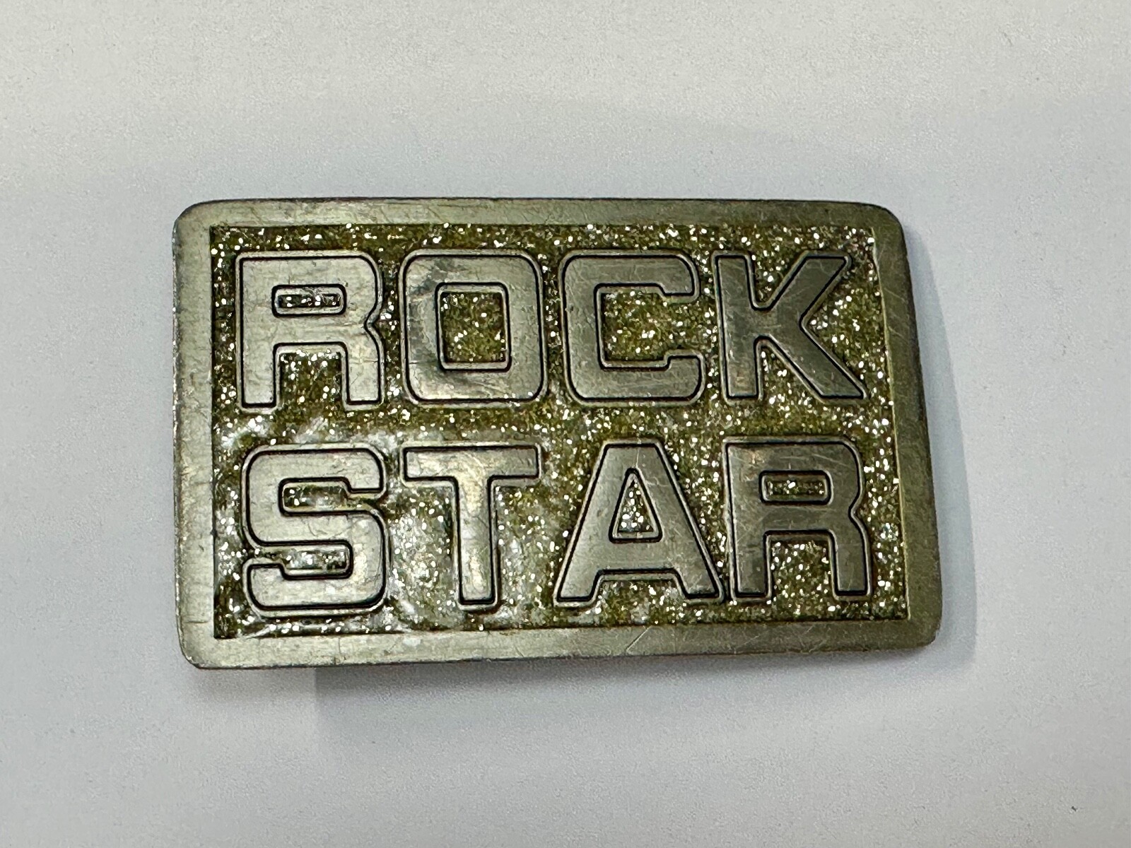 Rock Star 2001 Great American Products Statement Novelty Vintage Belt Buckle