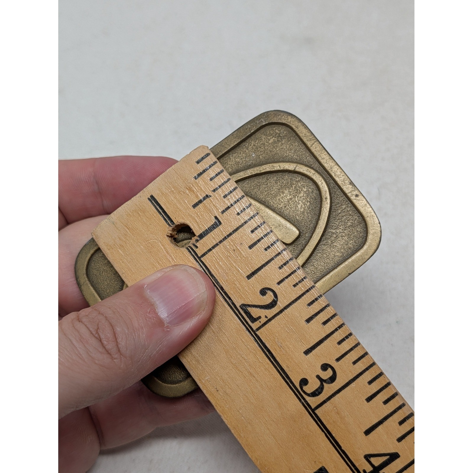Vintage DA Lubricant Company Belt Buckle Brass Tone Hit Line USA Industrial Logo