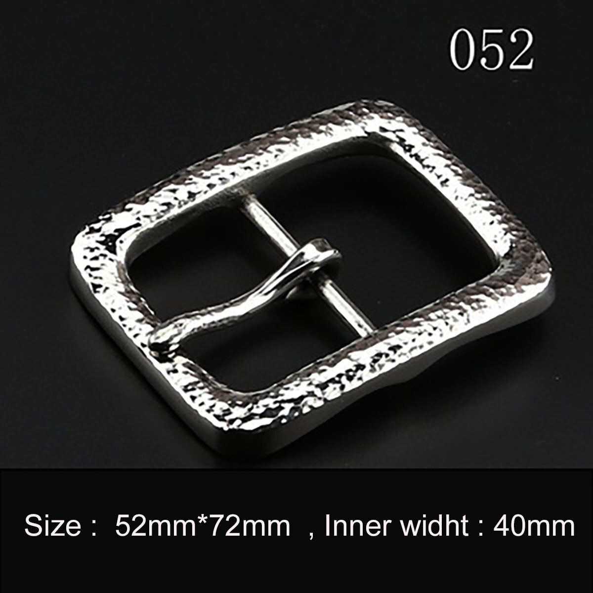 Hammered striation design stainless steel Belt Buckle for Men Women Leathercraft
