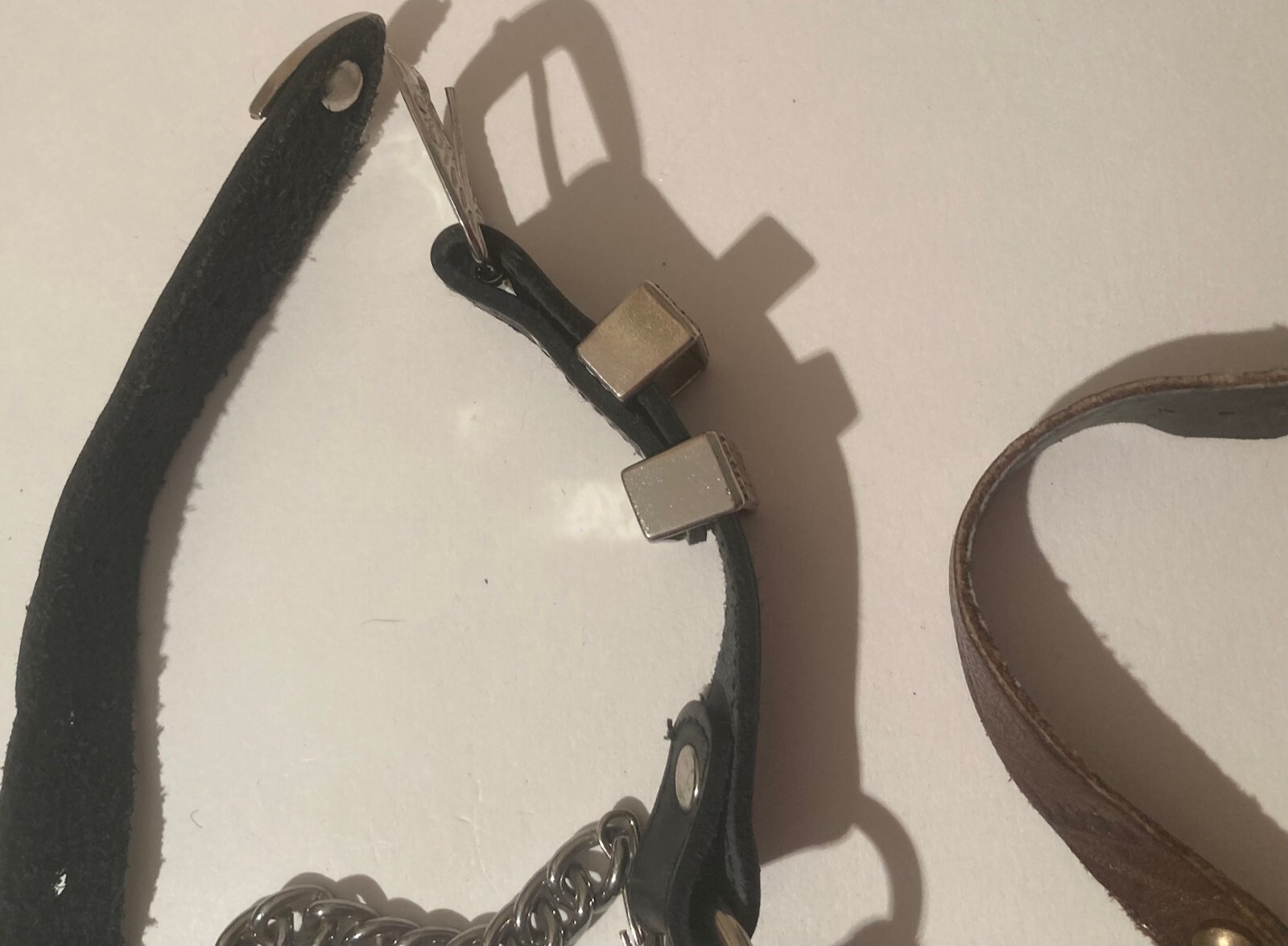Vintage Lot of 3 Leather and Metal Horse Accessories, Bits, Bridle, Harness, Nic