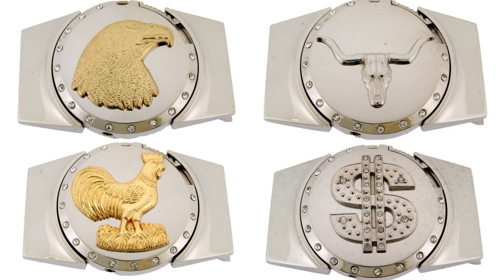 Removable Lighters & Men Women Belt Buckles Combo Batman Superman Western Rodeo