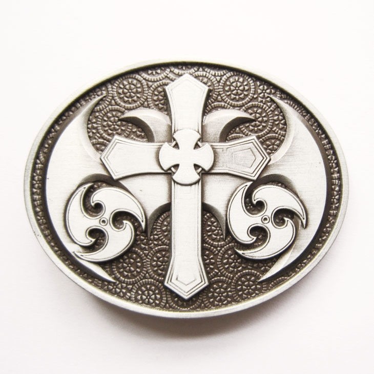 Celtic Christian Cross Metal Belt Buckle
