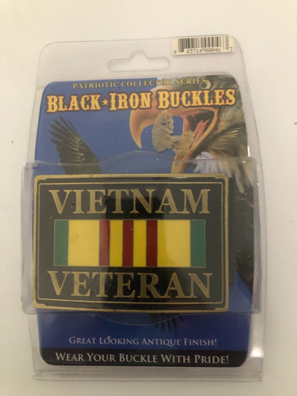 Patriotic Collector Series Black Iron Belt Buckle Vietnam 1589-1975 