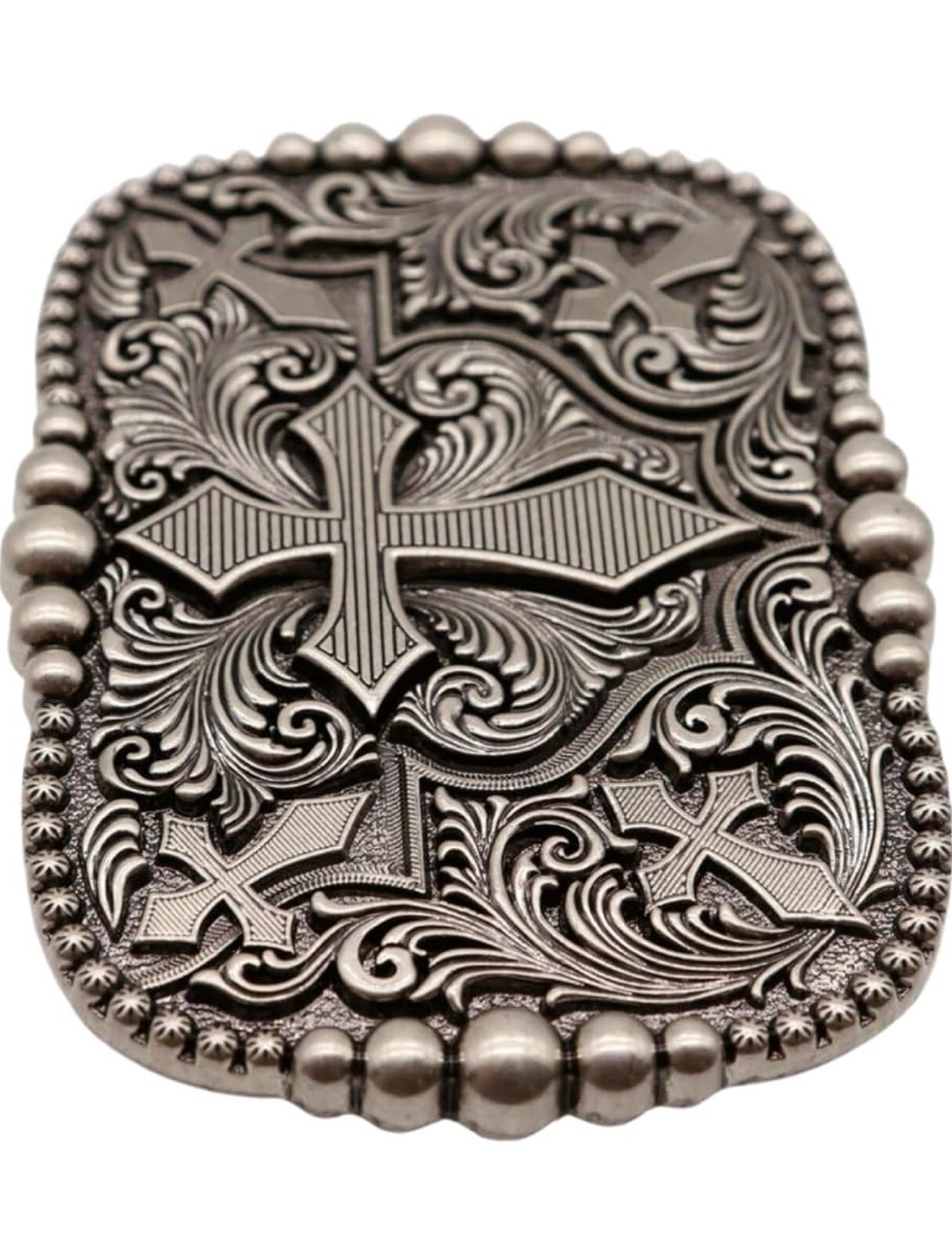 Celtic Cross Belt Buckle Silver Tone Very Nice Christian Religious 3.75&Prime;x3&Prime; CR01