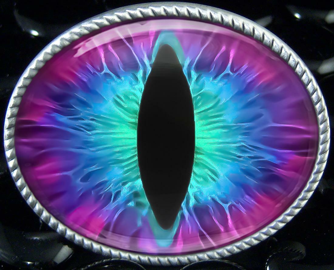 Purple Monster Eyeball Belt Buckle – Halloween Taxidermy Cosplay Buckle – 94-E