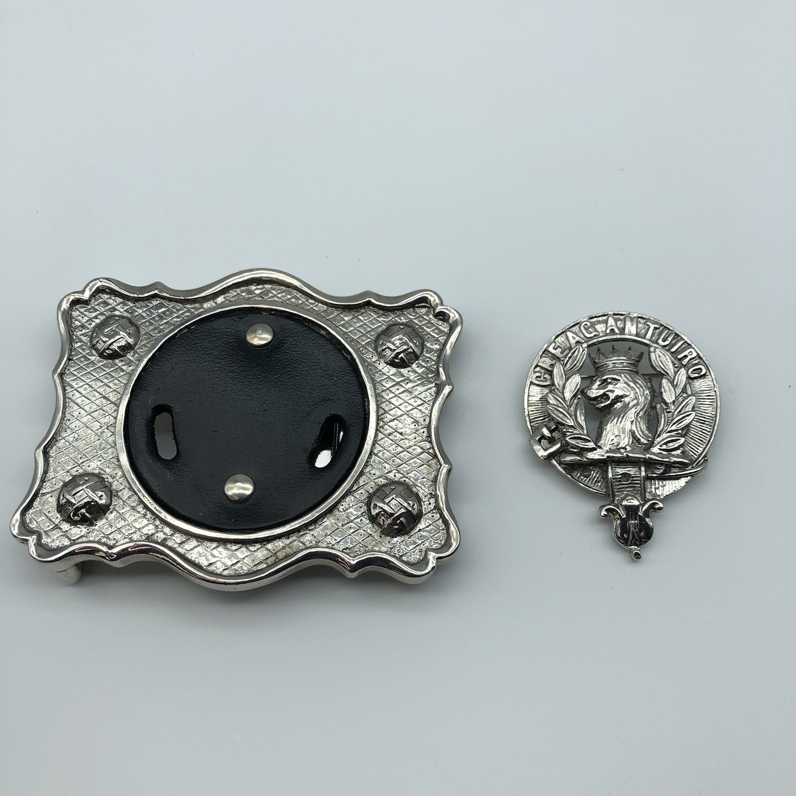 MacLaren Scottish Clan Crest Belt buckle removable pin