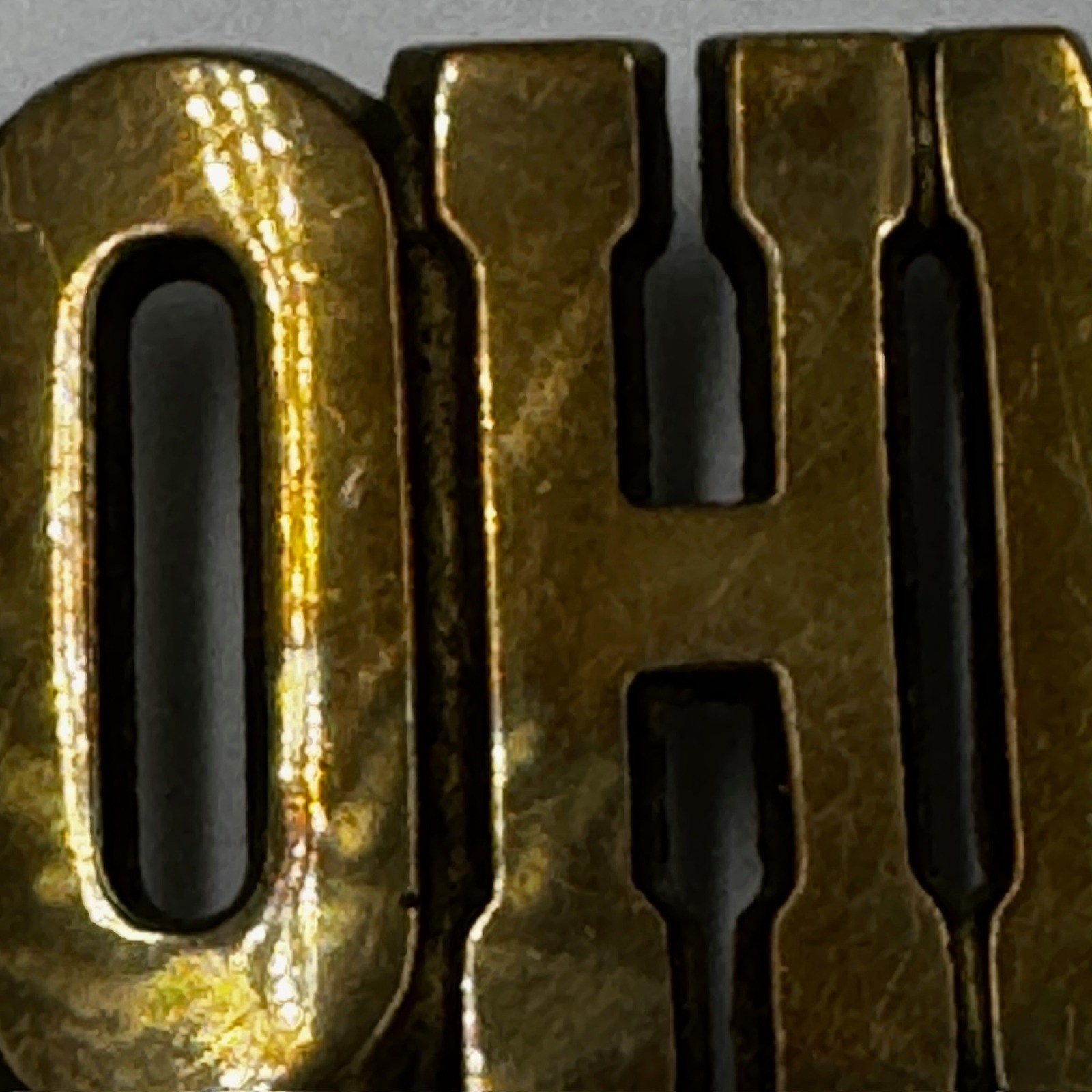 Vintage B.P.B. Solid Brass John Name Belt Buckle Gold Tone Western 839 Taiwan