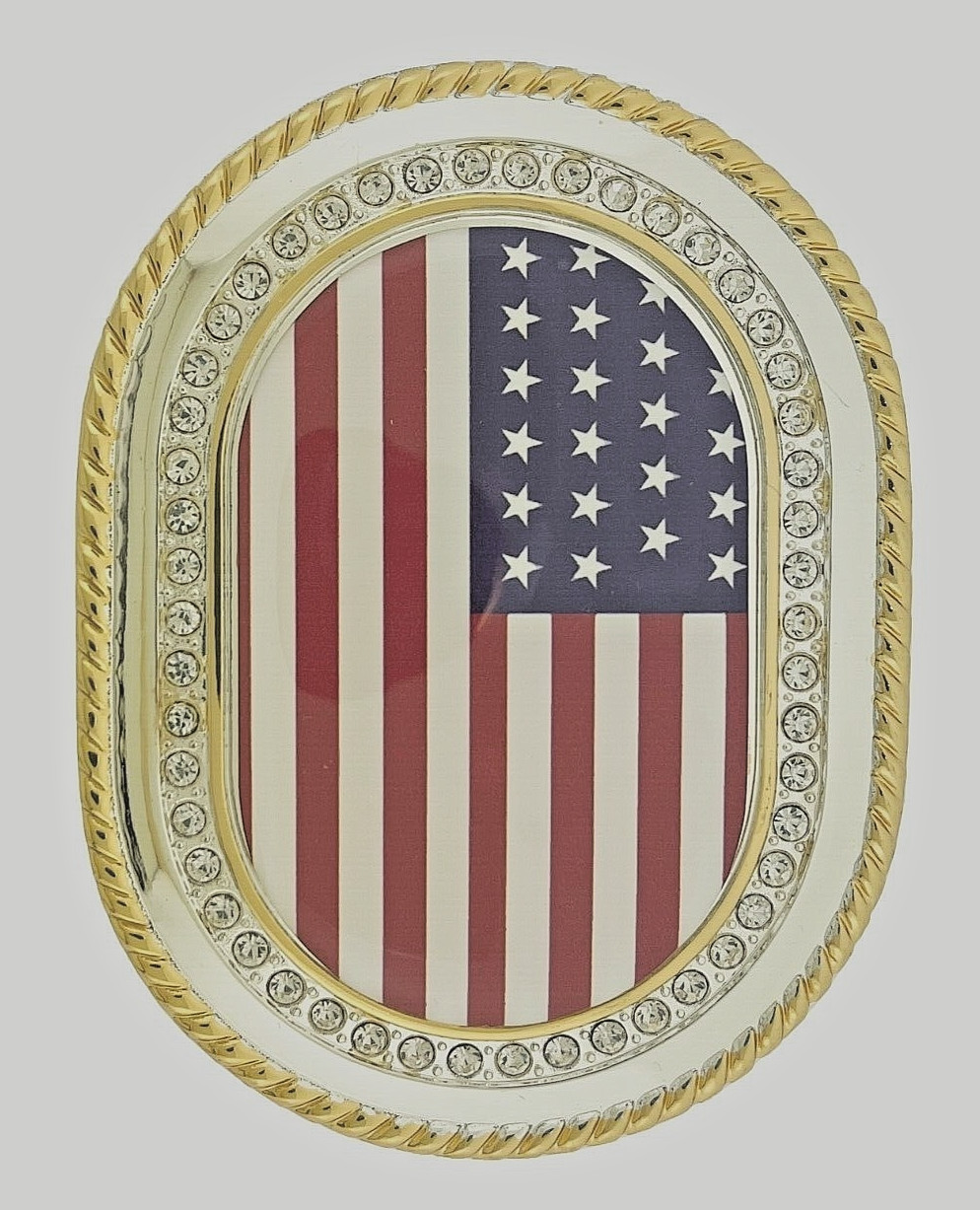 American Flag Belt Buckle United States America Gold Metal New Men Women Western