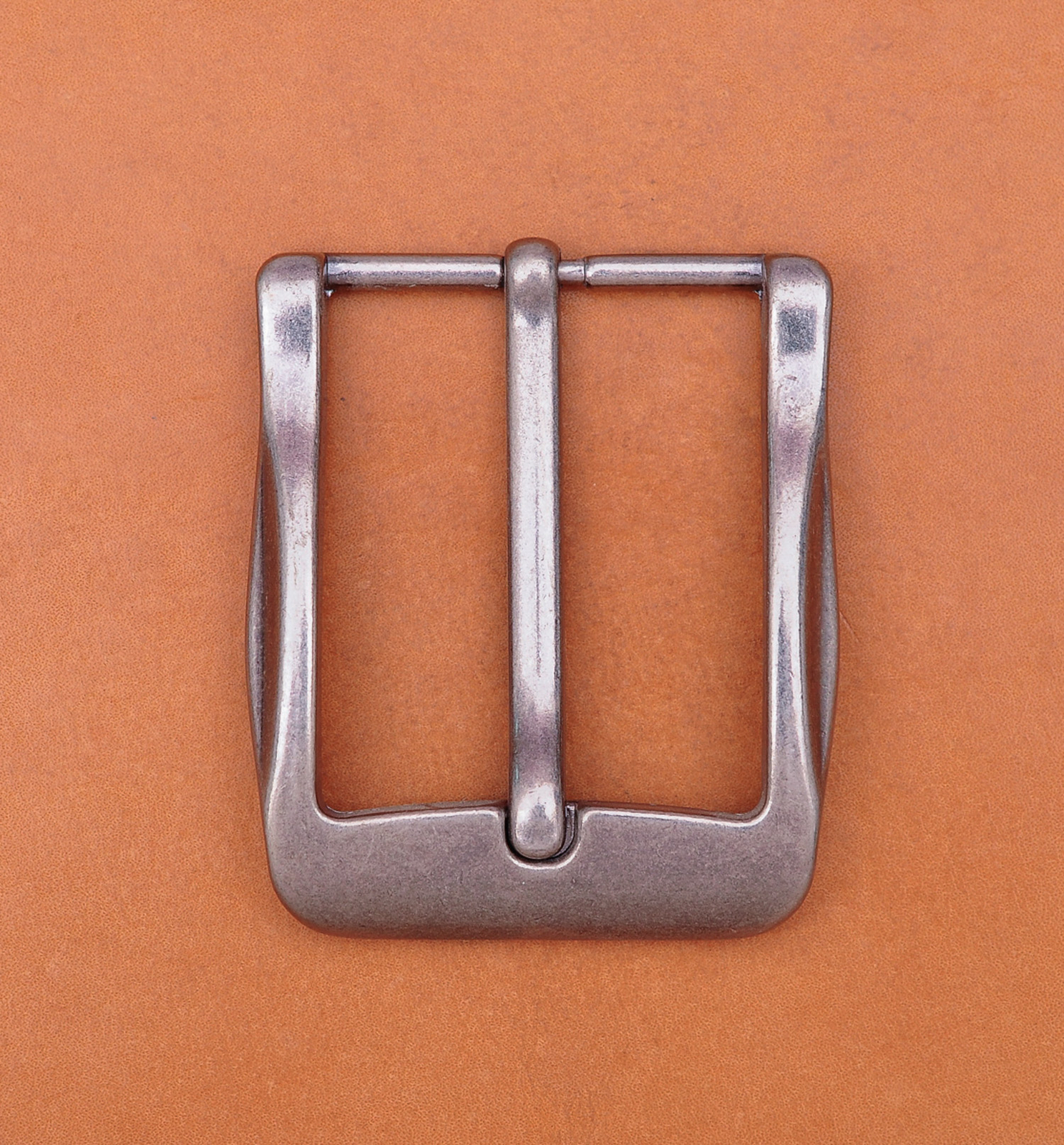 40mm Antique Silver Casual Men Pin Waist Leather Single Prong Clips Belt Buckle